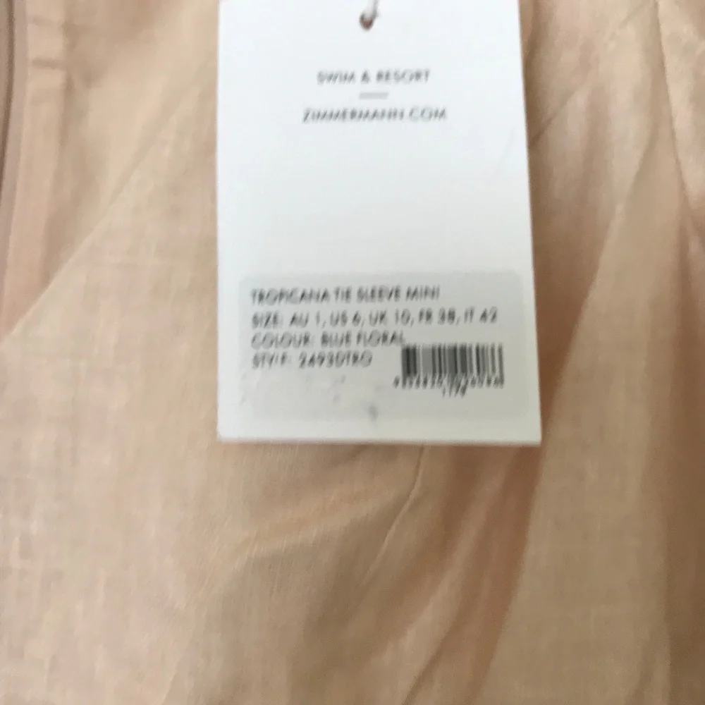 NWT  zimmermann tripuca tie sleeve linen dress - Picture 5 of 12